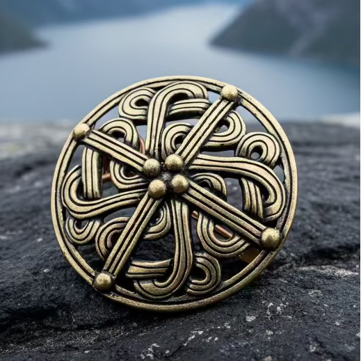 Borre Viking Brooch - Bronze Historical Reproduction Pin | Brooch | Wiccan Center