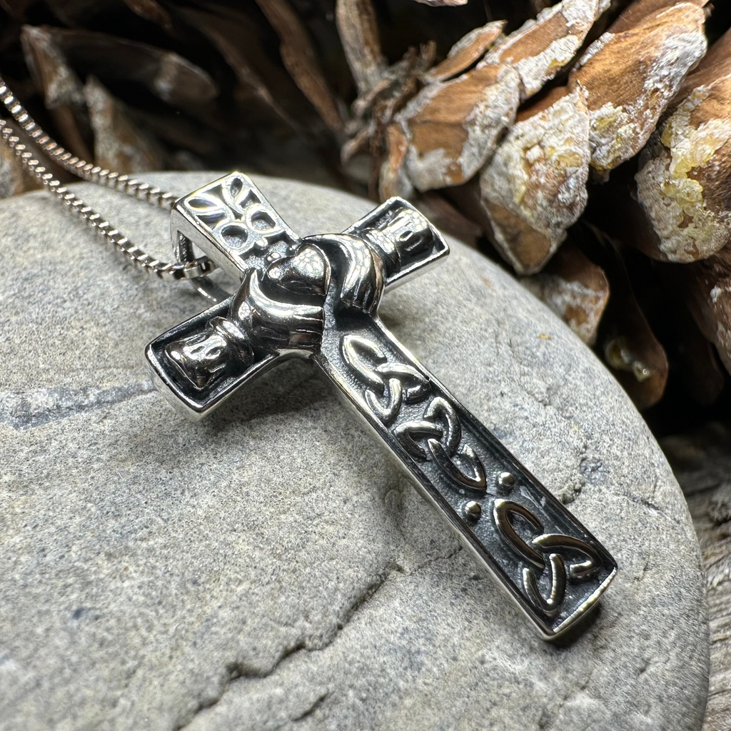 Dayle Celtic Cross Claddagh Necklace | Pendant | Wiccan Center