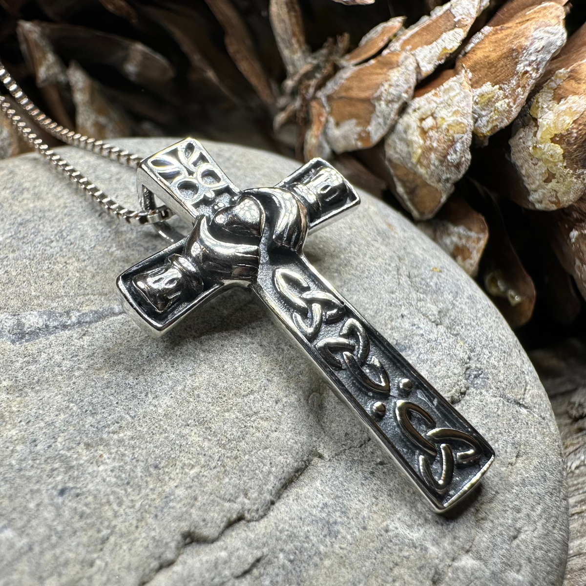 Dayle Celtic Cross Claddagh Necklace | Pendant | Wiccan Center