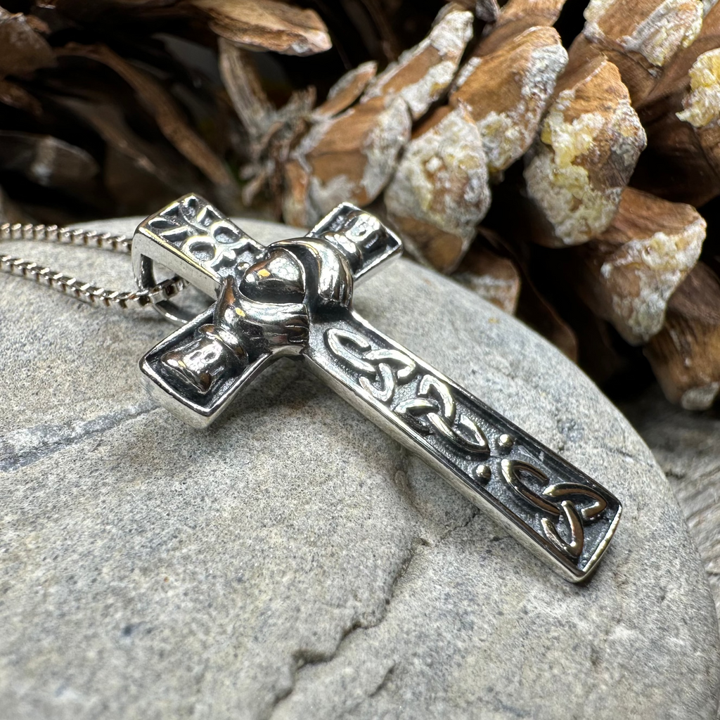 Dayle Celtic Cross Claddagh Necklace | Pendant | Wiccan Center
