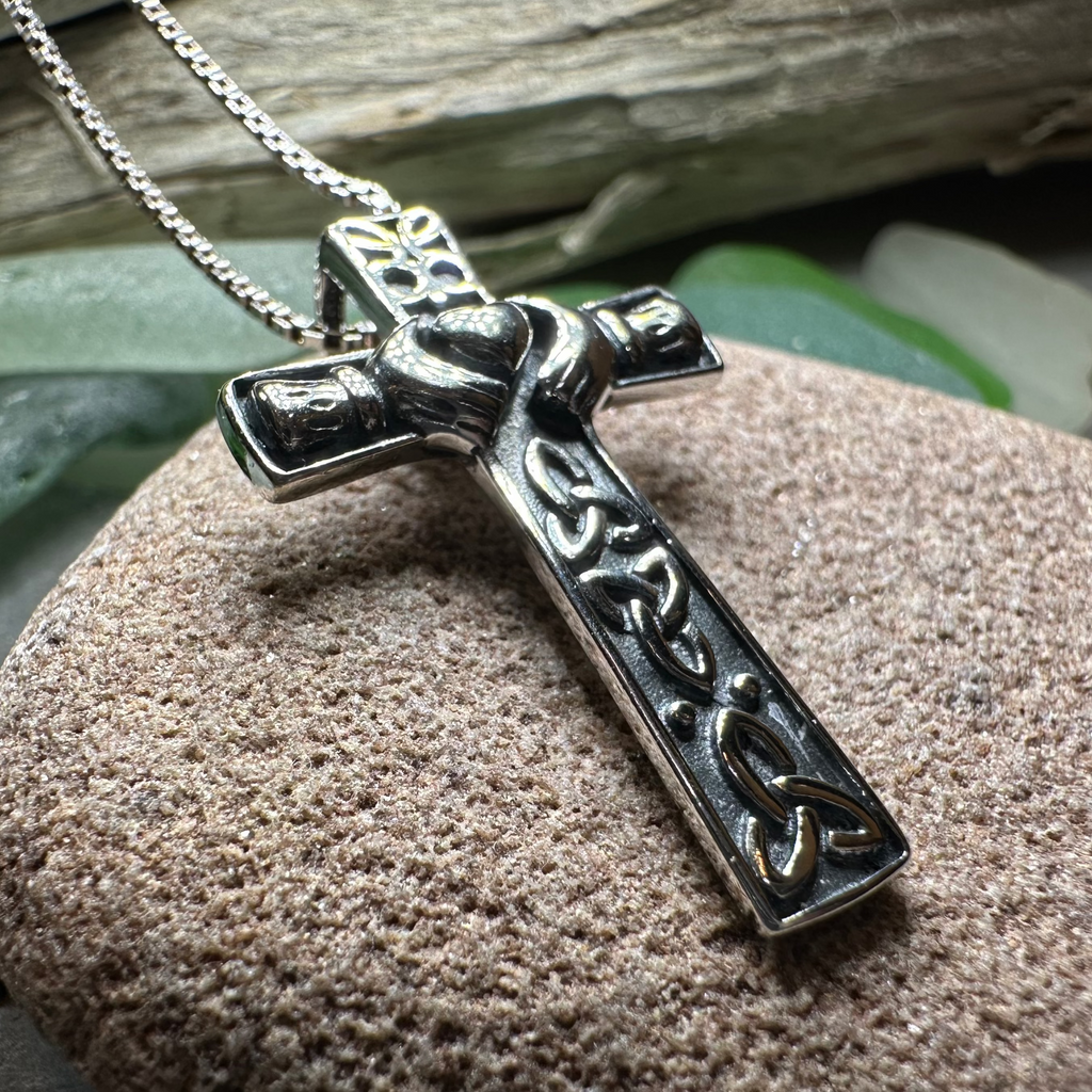Dayle Celtic Cross Claddagh Necklace | Pendant | Wiccan Center