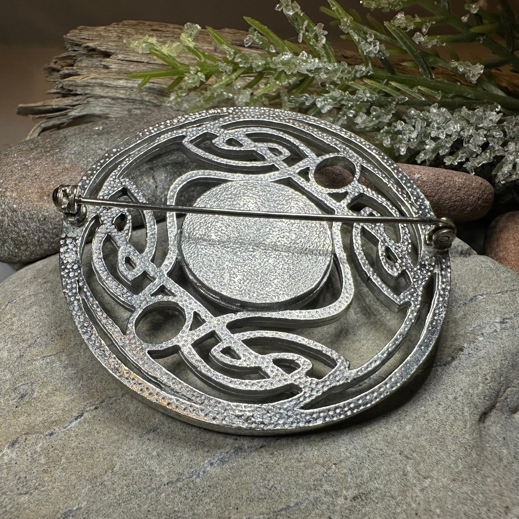 Heathergems Celtic Knot Brooch - Classic Scottish Jewelry | Brooch | Wiccan Center