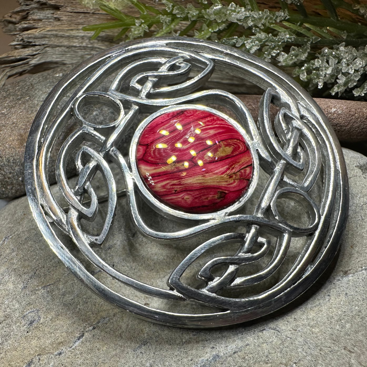 Heathergems Celtic Knot Brooch - Classic Scottish Jewelry | Brooch | Wiccan Center