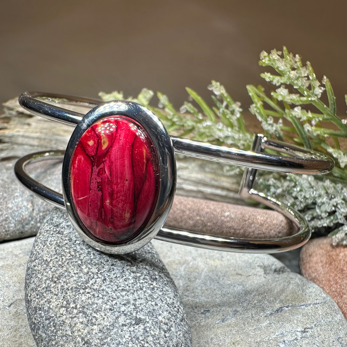 Heathergems Scottish Bracelet - Handmade in Scotland | Cuff Bracelet | Wiccan Center
