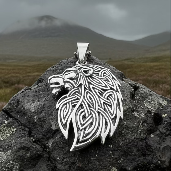 Lael Celtic Lion Necklace in Sterling Silver | Pendant | Wiccan Center