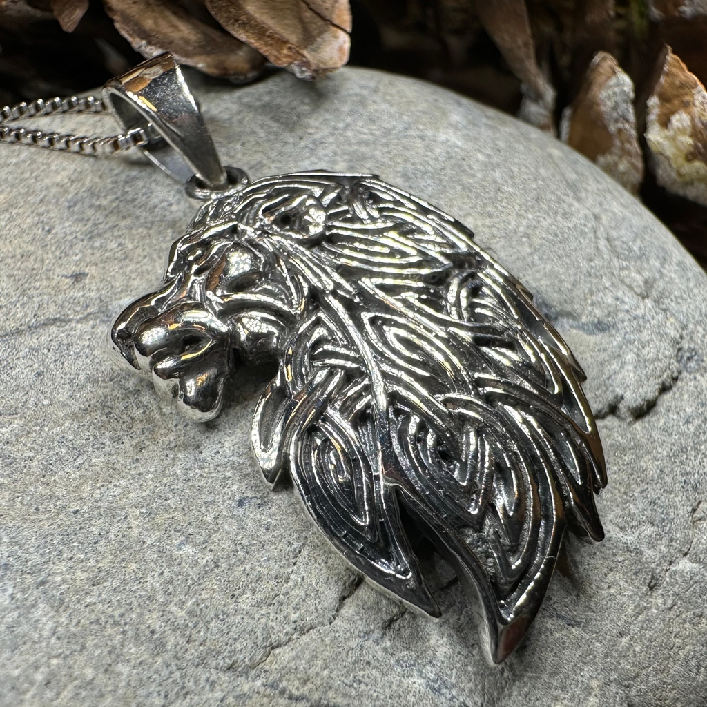 Lael Celtic Lion Necklace in Sterling Silver | Pendant | Wiccan Center