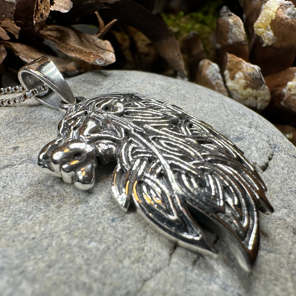 Lael Celtic Lion Necklace in Sterling Silver | Pendant | Wiccan Center