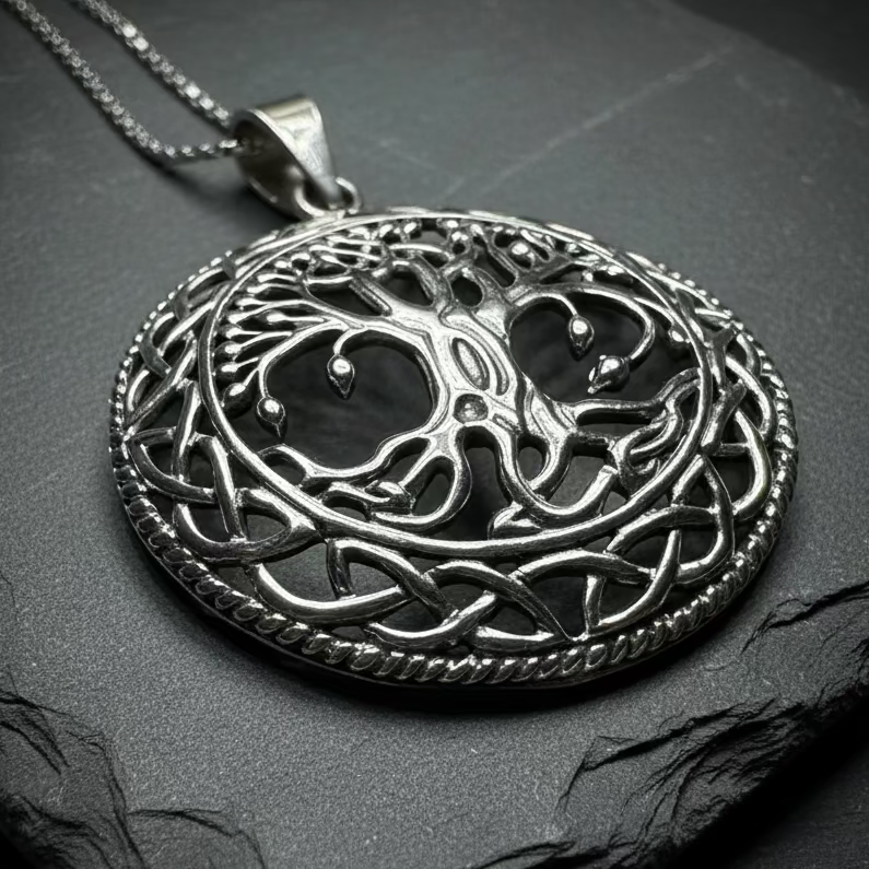 Jura Tree of Life Necklace in Sterling Silver | Pendant | Wiccan Center