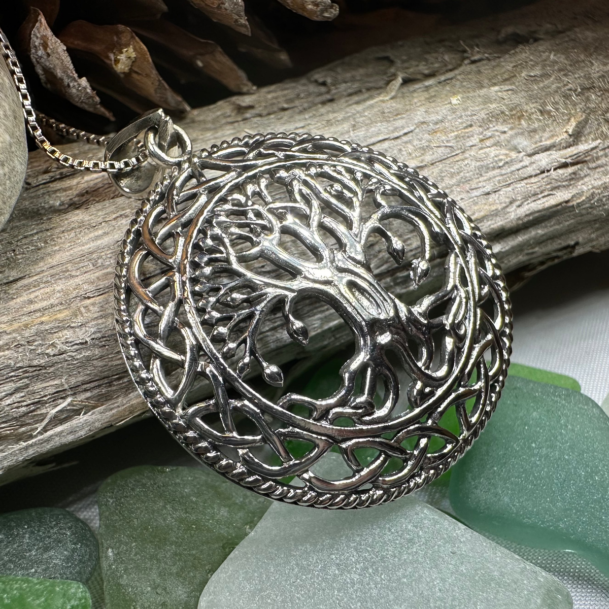 Jura Tree of Life Necklace in Sterling Silver | Pendant | Wiccan Center