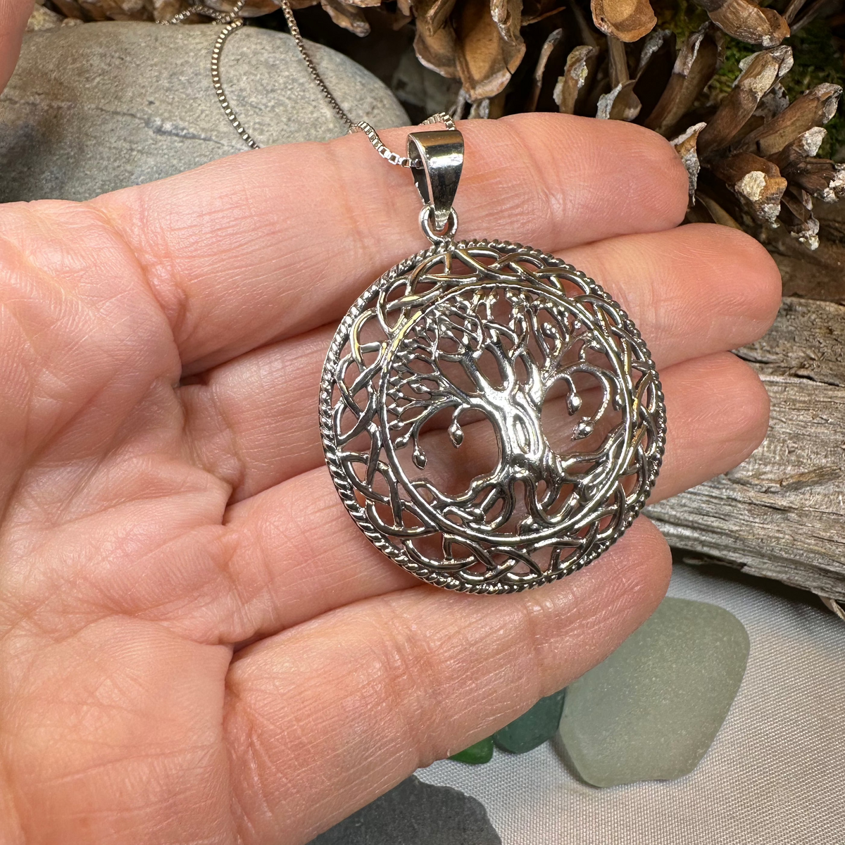 Jura Tree of Life Necklace in Sterling Silver | Pendant | Wiccan Center