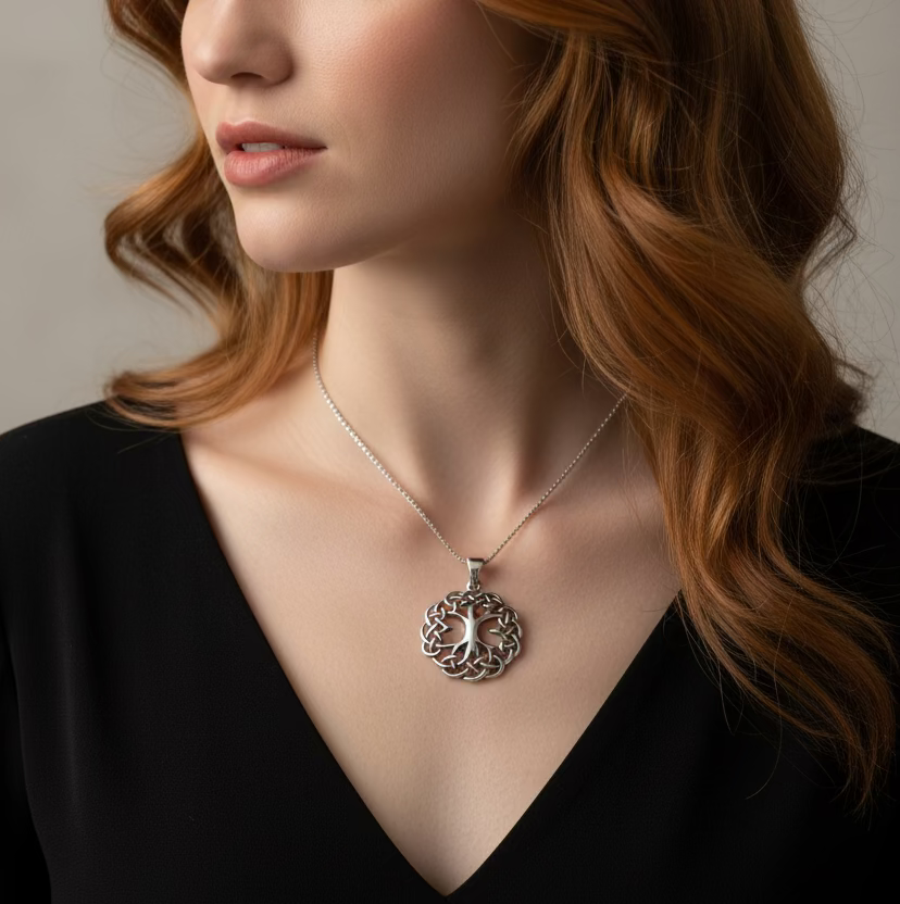 Cynthia Celtic Tree of Life Necklace in Sterling Silver | Pendant | Wiccan Center
