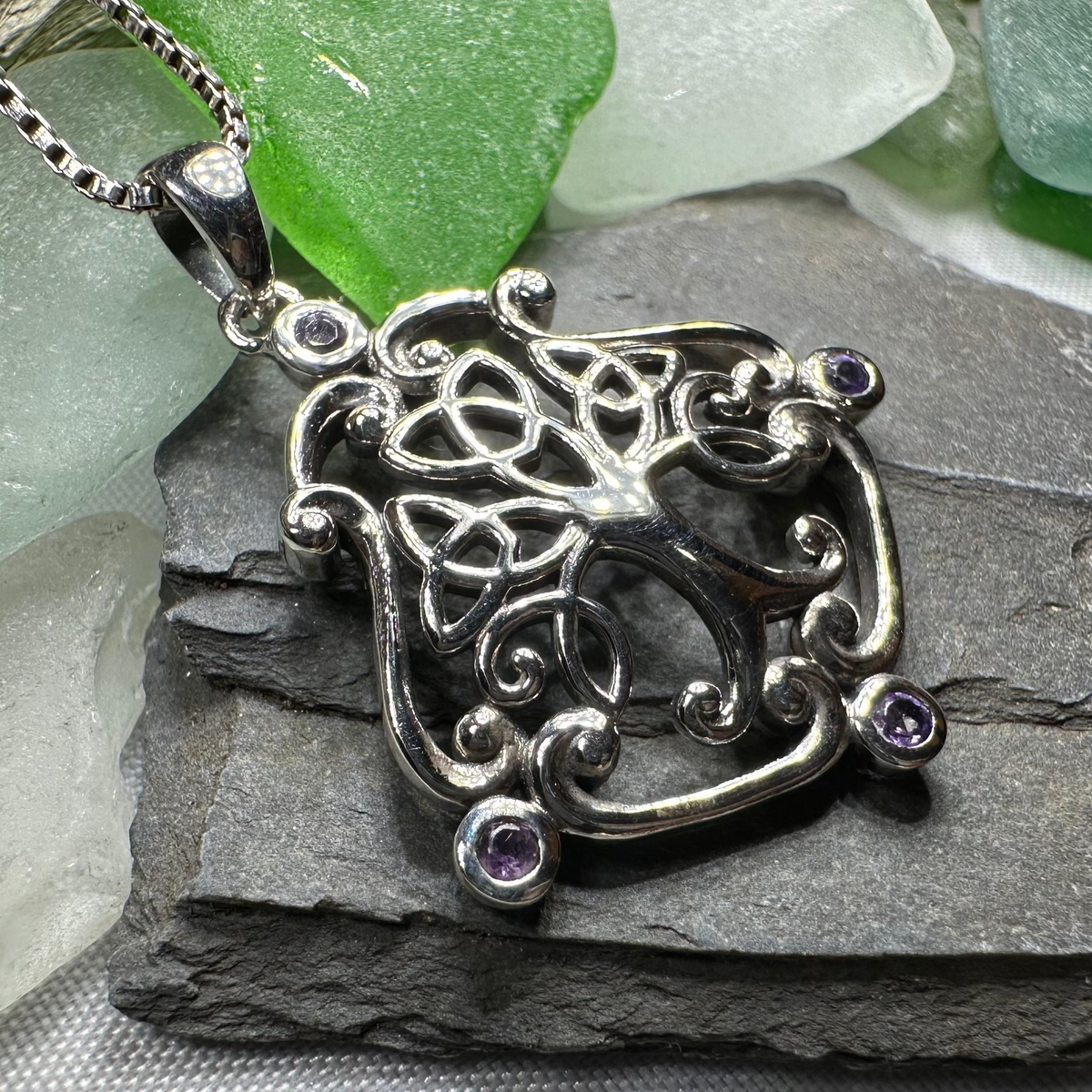 Amethyst Tree of Life Necklace | Pendant | Wiccan Center