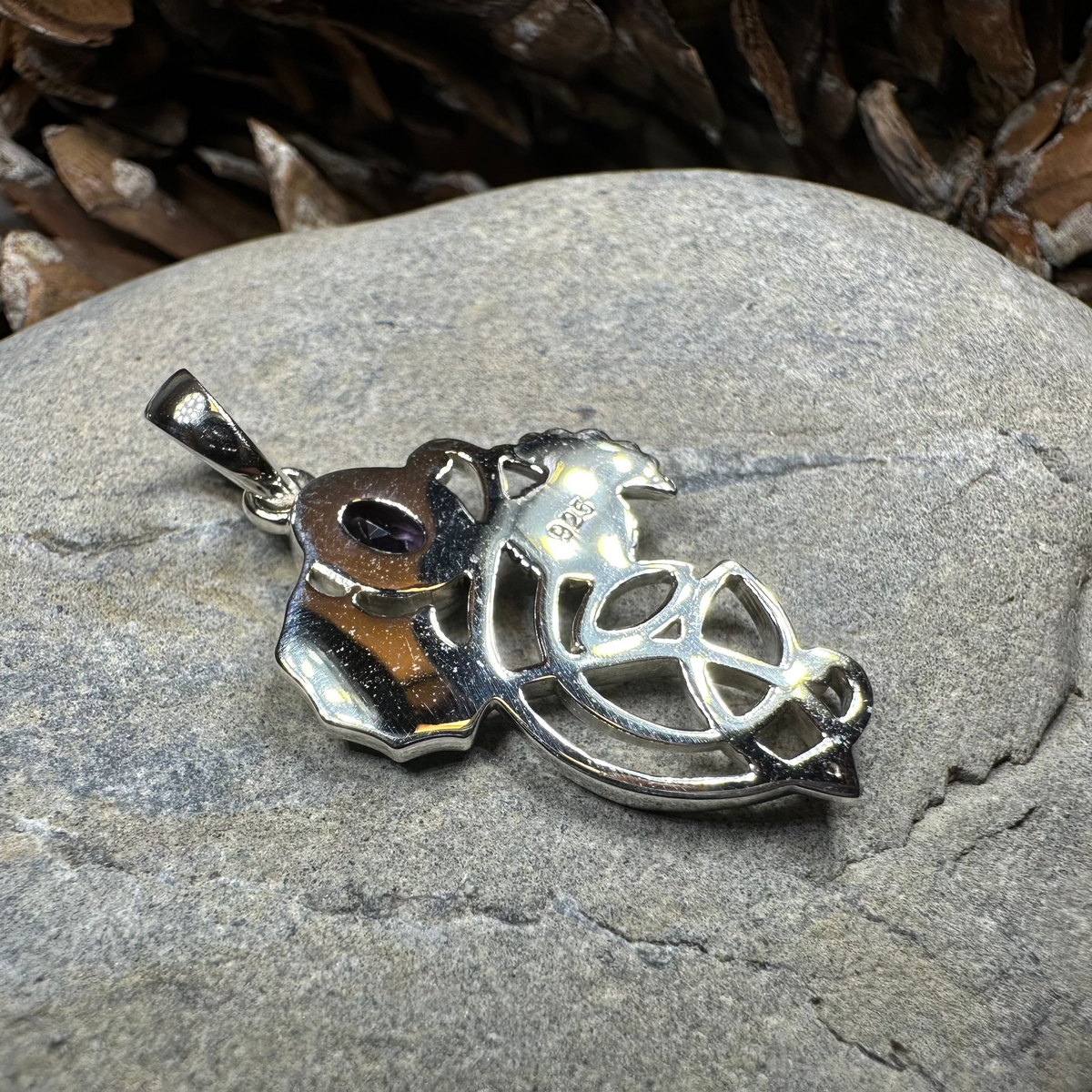 Mirren Amethyst Thistle Necklace | Pendant | Wiccan Center
