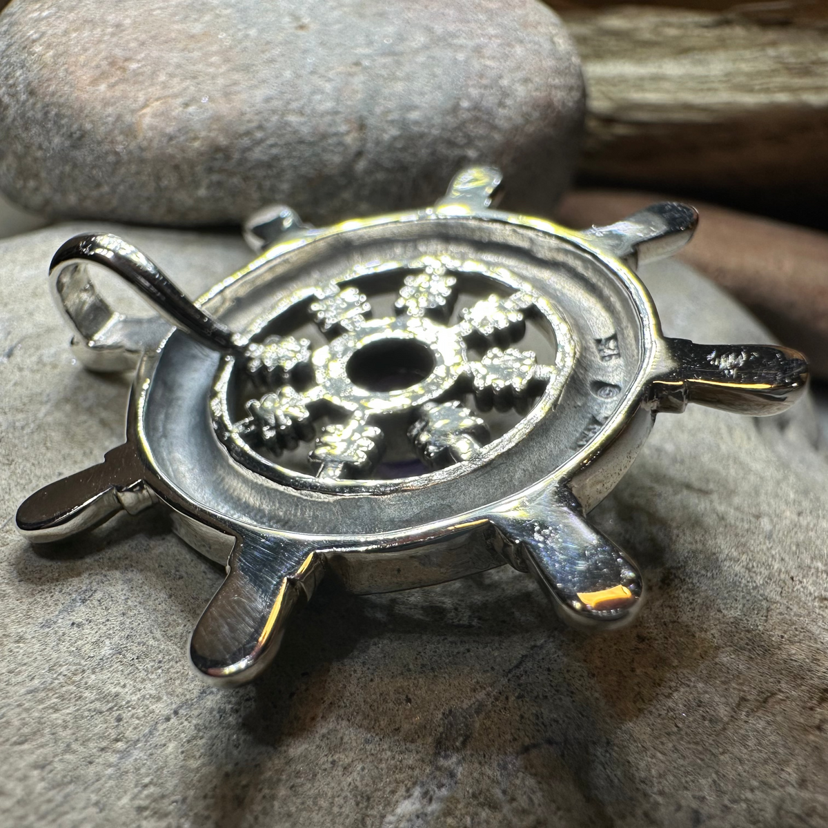 Keswick Celtic Ship's Wheel Necklace in Sterling Silver | Pendant | Wiccan Center