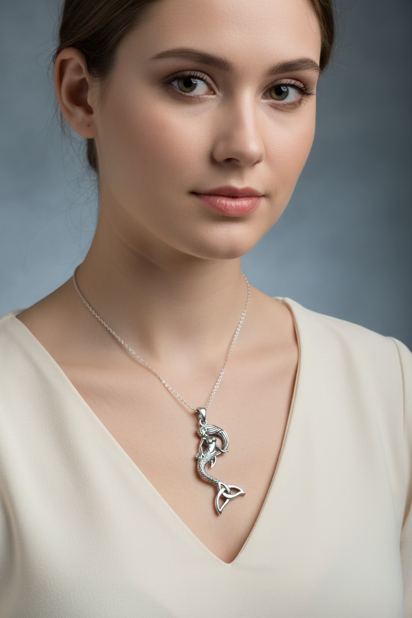 Celtic Trinity Knot Mermaid Necklace | Pendant | Wiccan Center