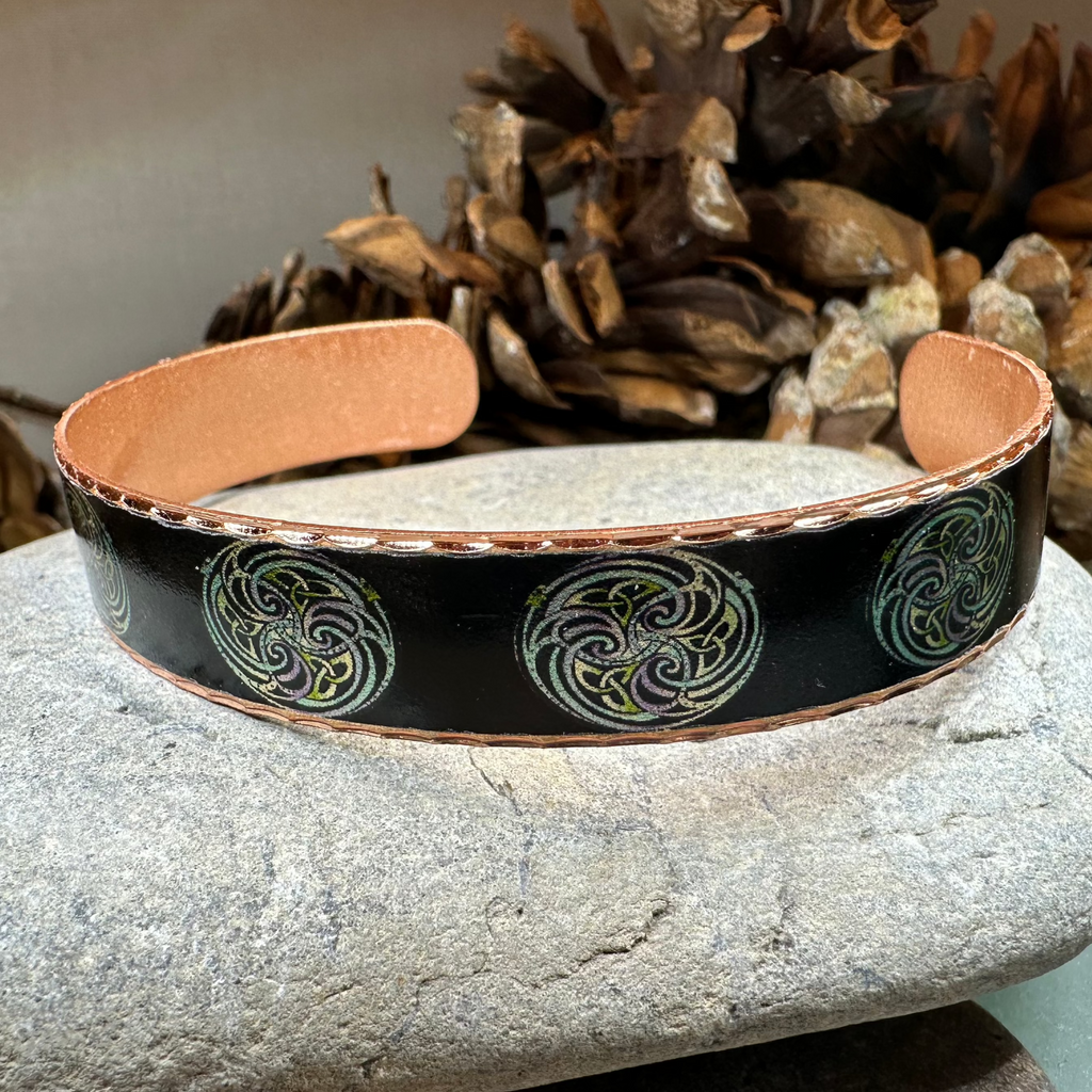 Mystical Celtic Spiral Copper Cuff Bracelet | Bracelet | Wiccan Center