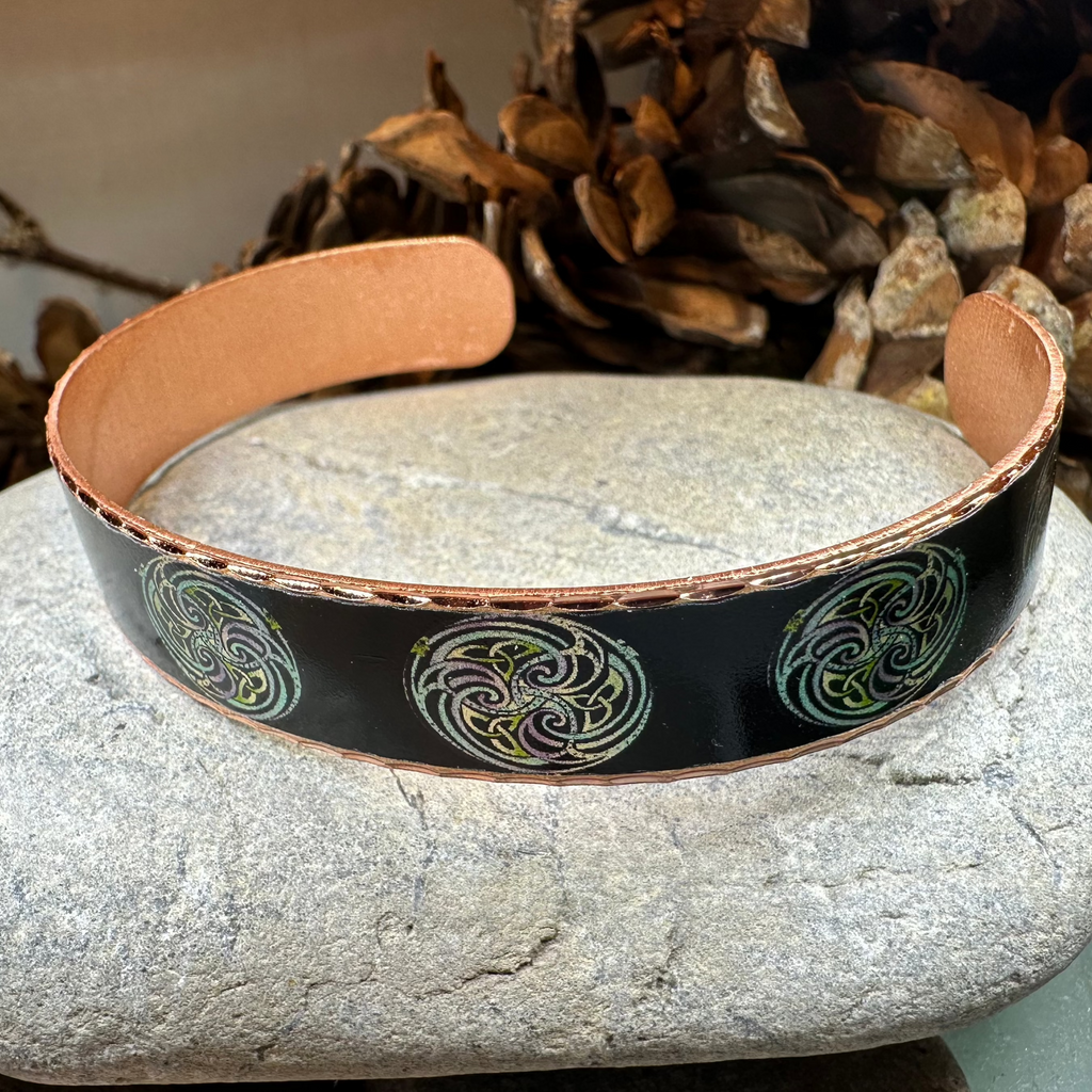 Mystical Celtic Spiral Copper Cuff Bracelet | Bracelet | Wiccan Center