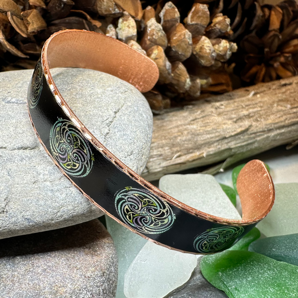 Mystical Celtic Spiral Copper Cuff Bracelet | Bracelet | Wiccan Center