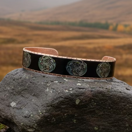 Mystical Celtic Spiral Copper Cuff Bracelet | Bracelet | Wiccan Center