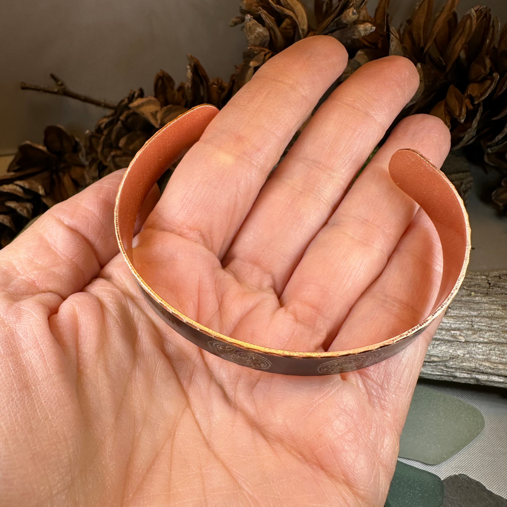 Mystical Celtic Spiral Copper Cuff Bracelet | Bracelet | Wiccan Center