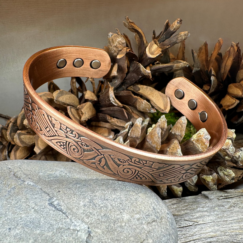 Celtic Birds Copper Cuff Bracelet | Bracelet | Wiccan Center