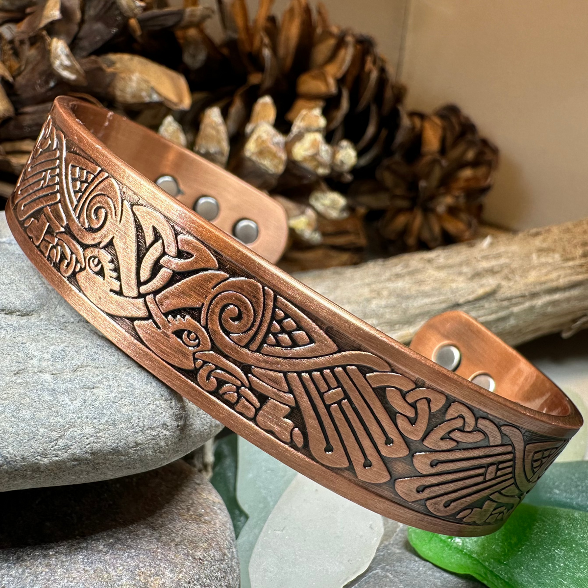 Celtic Birds Copper Cuff Bracelet | Bracelet | Wiccan Center