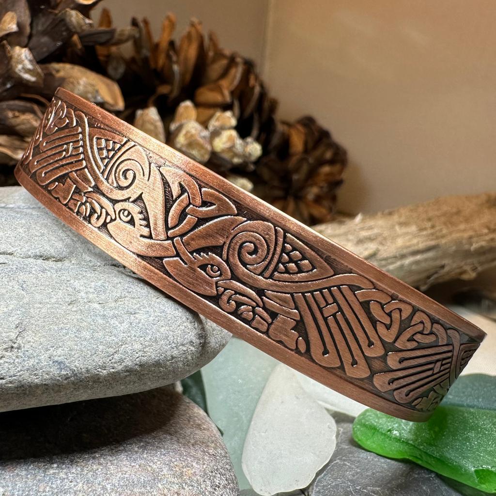 Celtic Birds Copper Cuff Bracelet | Bracelet | Wiccan Center