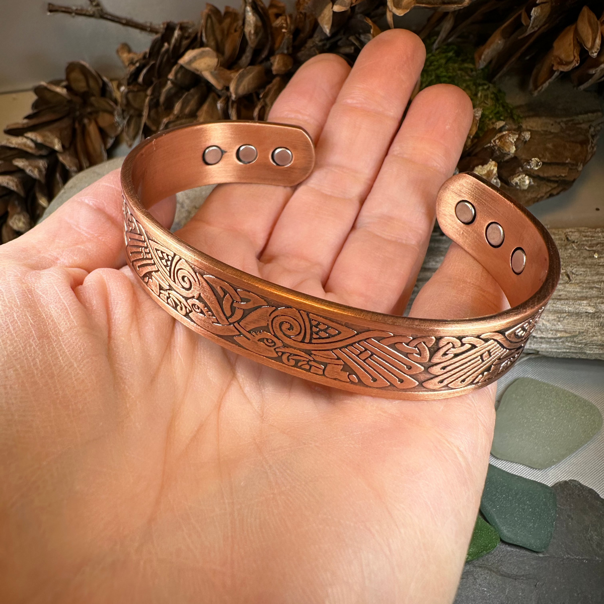 Celtic Birds Copper Cuff Bracelet | Bracelet | Wiccan Center