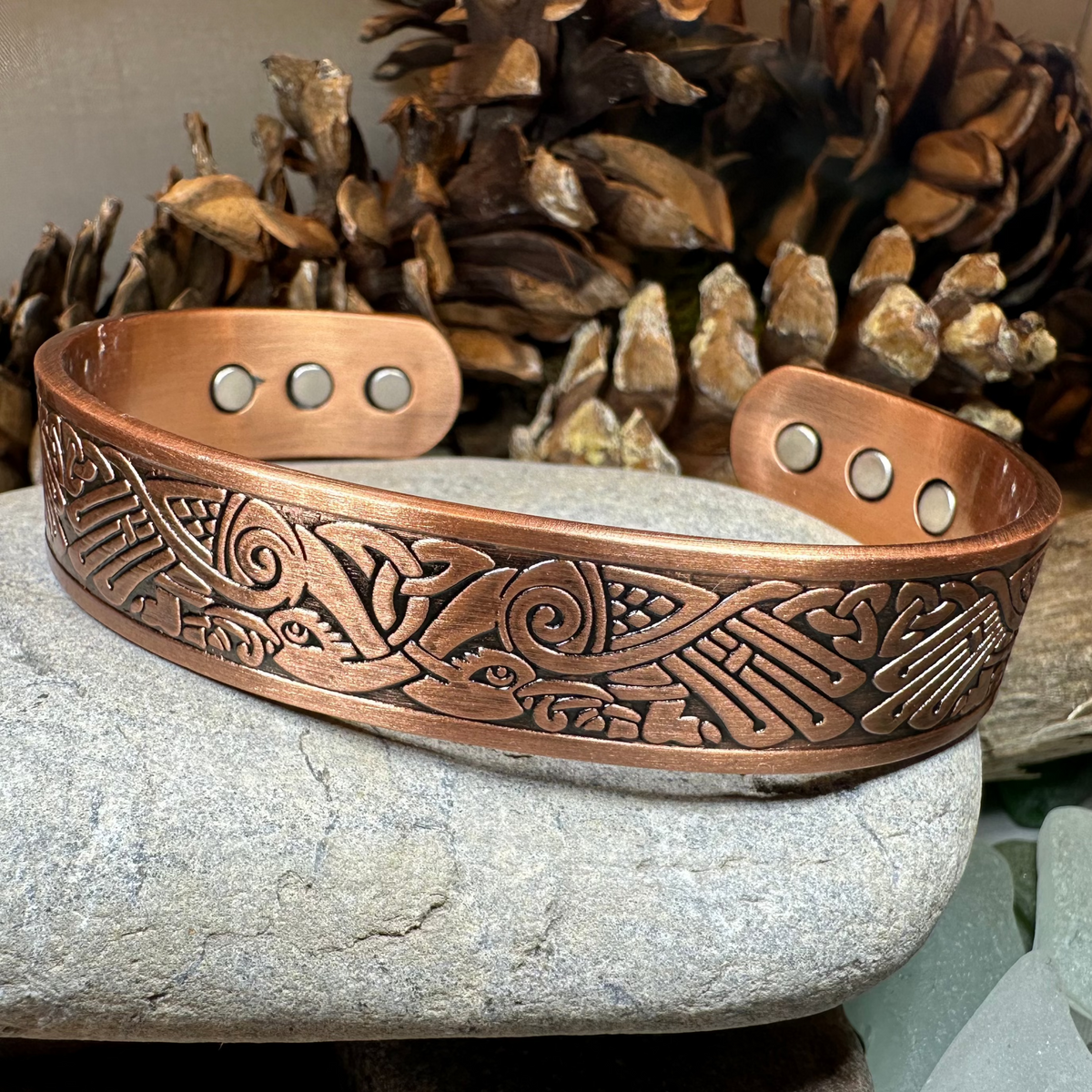 Celtic Birds Copper Cuff Bracelet | Bracelet | Wiccan Center