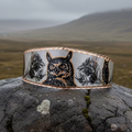 Mystical Owl Copper Cuff Bracelet | Bracelet | Wiccan Center