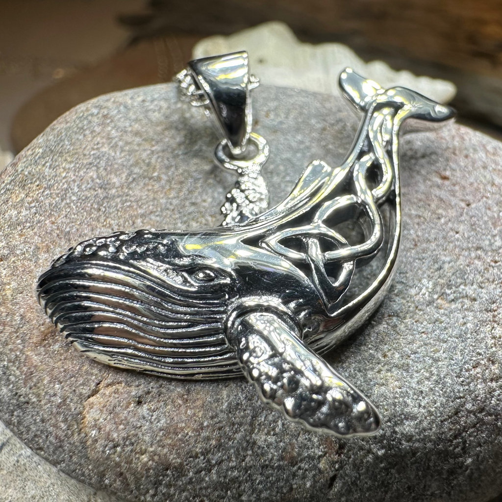 Celtic Knot Whale Necklace in Sterling Silver | Pendant | Wiccan Center