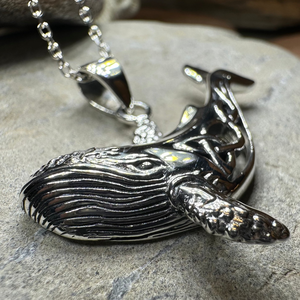 Celtic Knot Whale Necklace in Sterling Silver | Pendant | Wiccan Center
