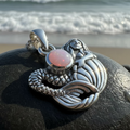 Pink Mermaid Necklace in Sterling Silver | Pendant | Wiccan Center