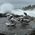 Beach Loving Mermaid Post Earrings in Sterling Silver | Post Earrings | Wiccan Center