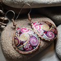 Firestorm Celtic Spiral Copper Earrings | Dangle Earrings | Wiccan Center