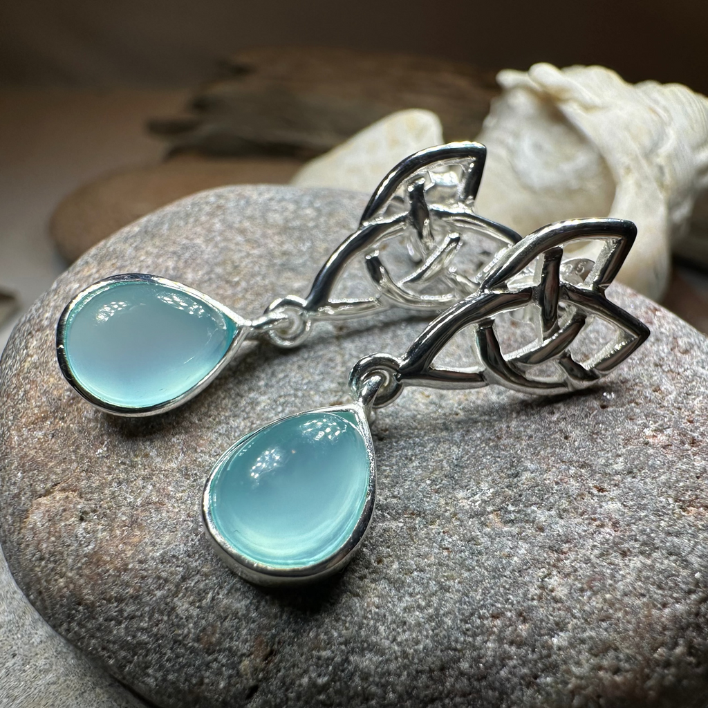 Modern Celtic Post Earrings in Sterling Silver