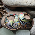 Rainswept Celtic Spiral Copper Earrings | Dangle Earrings | Wiccan Center