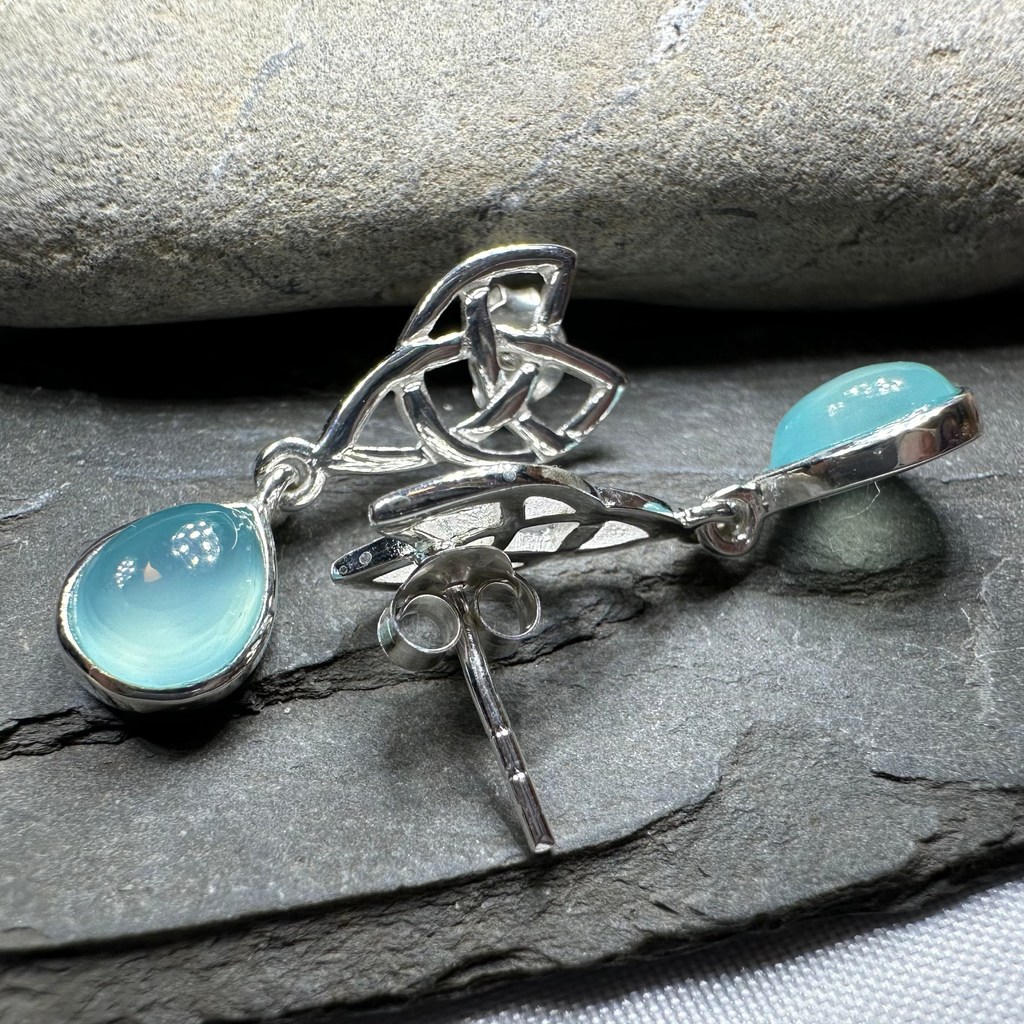 Modern Celtic Post Earrings in Sterling Silver