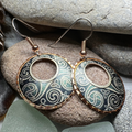 Renewal Celtic Spiral Copper Earrings | Dangle Earrings | Wiccan Center