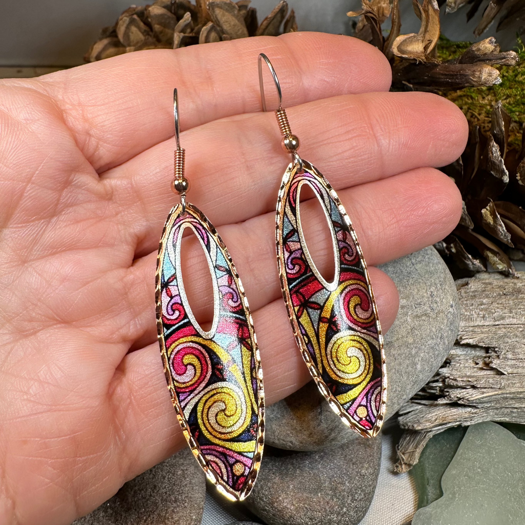 Free Spirit Celtic Spiral Copper Earrings | Dangle Earrings | Wiccan Center