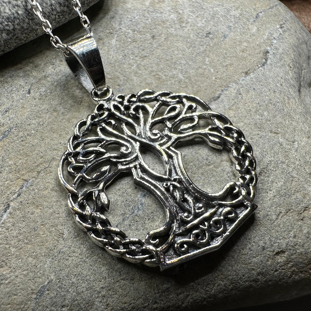 Laramie Tree of Life Necklace in Sterling Silver | Pendant | Wiccan Center