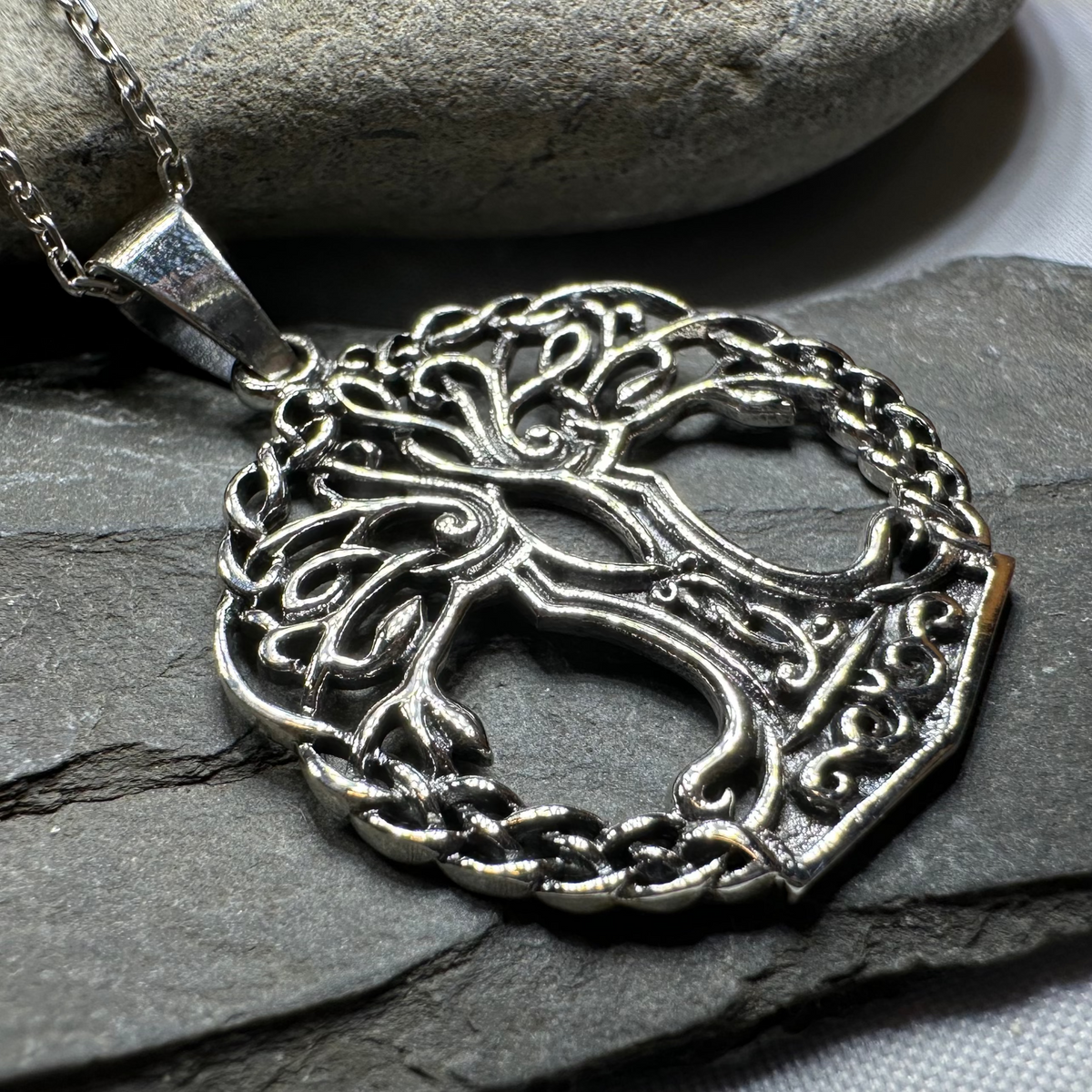 Laramie Tree of Life Necklace in Sterling Silver | Pendant | Wiccan Center