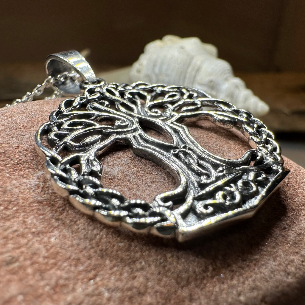 Laramie Tree of Life Necklace in Sterling Silver | Pendant | Wiccan Center