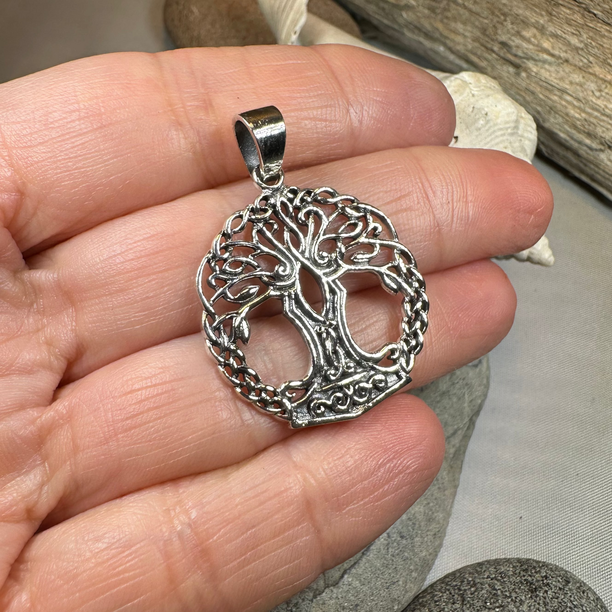 Laramie Tree of Life Necklace in Sterling Silver | Pendant | Wiccan Center