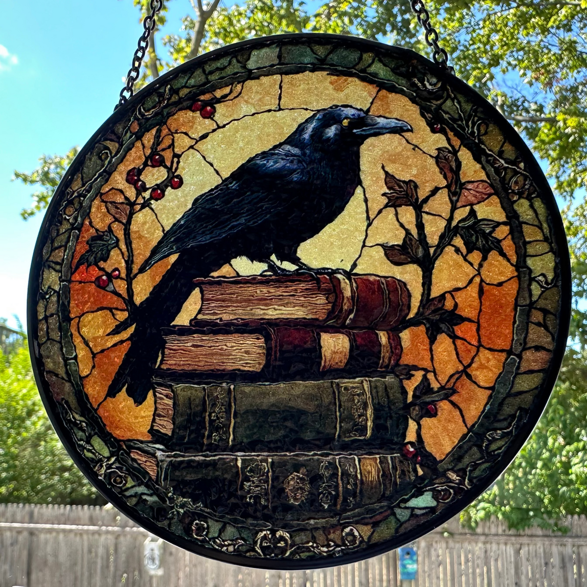 Autumn Raven Suncatcher