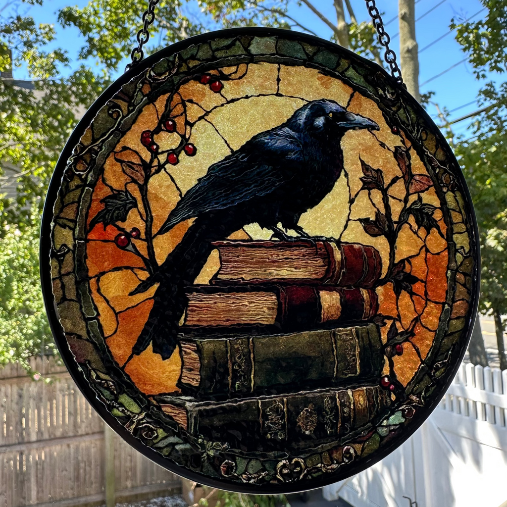 Autumn Raven Suncatcher | Gifts | Wiccan Center