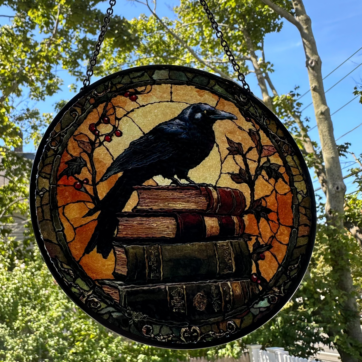 Autumn Raven Suncatcher | Gifts | Wiccan Center