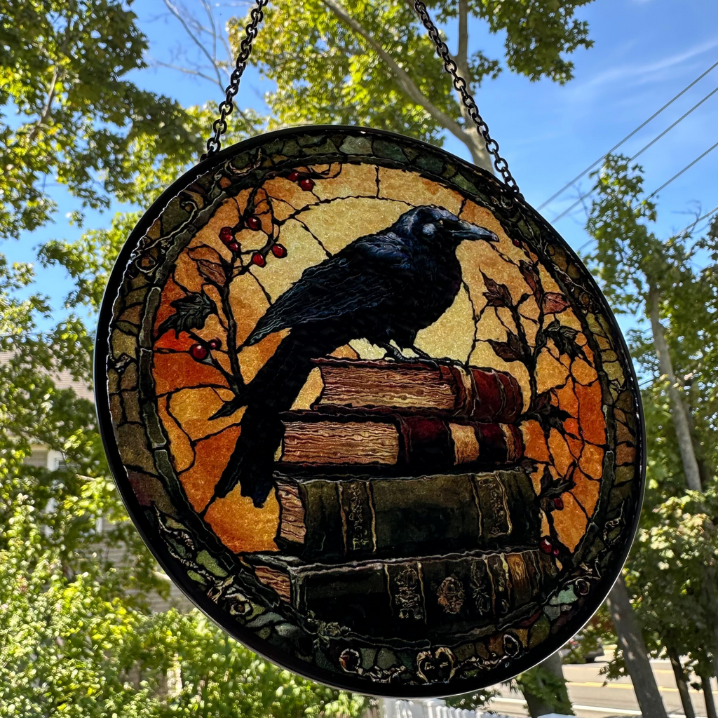Autumn Raven Suncatcher | Gifts | Wiccan Center