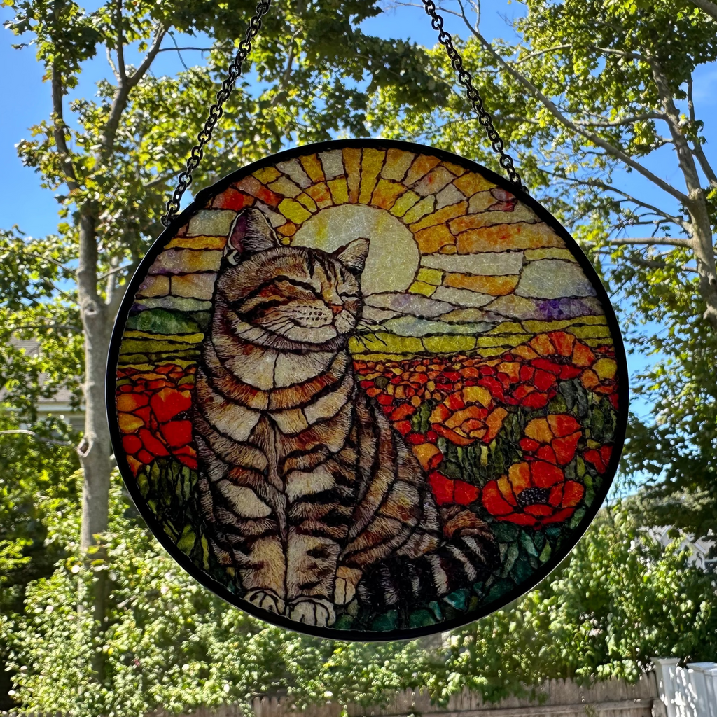 Poppy Cat Suncatcher | Gifts | Wiccan Center