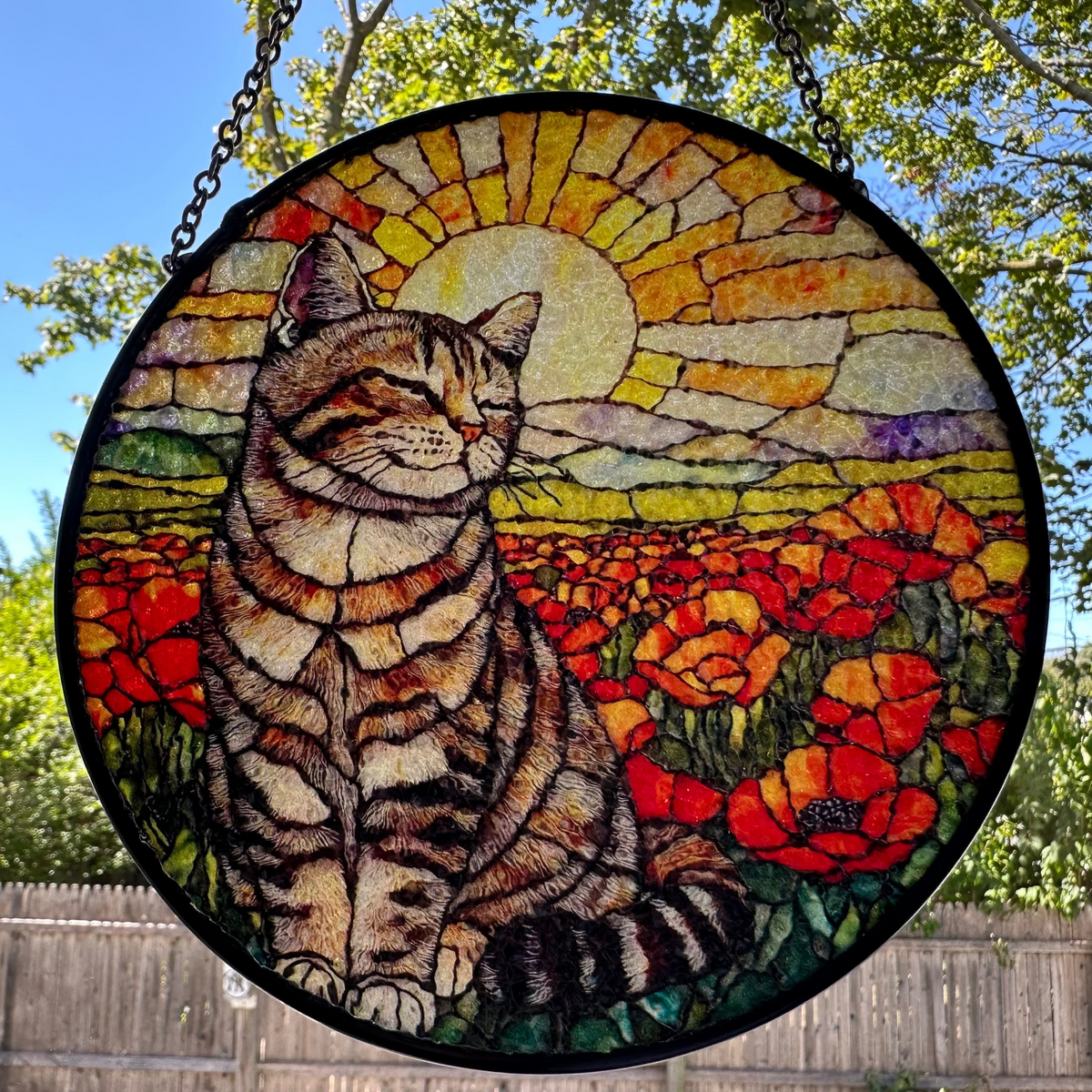 Poppy Cat Suncatcher | Gifts | Wiccan Center